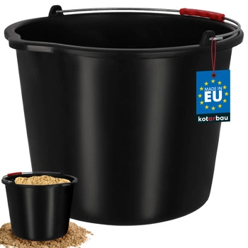 Vedro stavebné hospodárske s výlevkou 20 l čierne