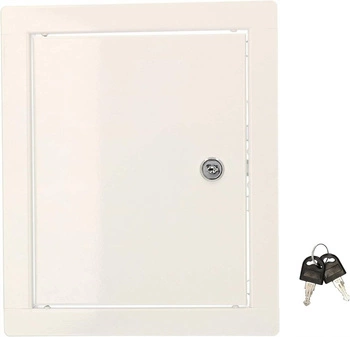 Oceľové kontrolné dvierka s bielymi kľúčmi 25x20 cm