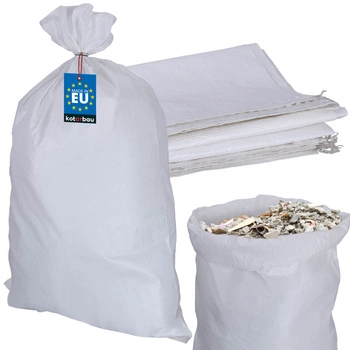 Polypropylénové vrece biele na štrk piesok uhlie tráva múka 50 kg 60x105 cm
