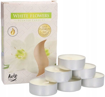 Sada ohrievačov sviečok s vôňou bielych kvetov - 6 ks