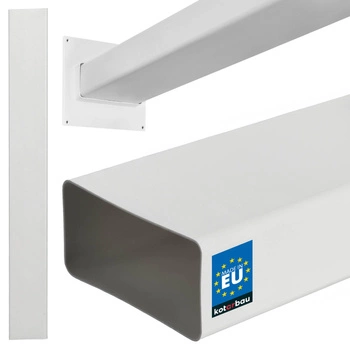 Plochý káblový ventilačný kanál 120x60 biely 100cm