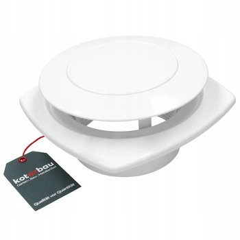 Anemostat odsávania biely 125 plast