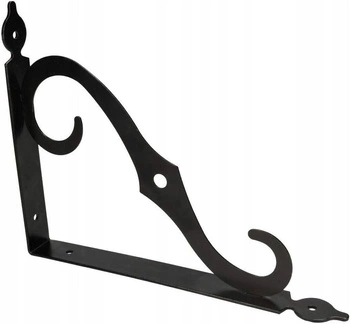 Držiak police 190/240 čierny sada 2 ks.