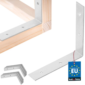 Tesársky uholník nerezový pozinkovaný 100x100x20 mm sada 25 ks.