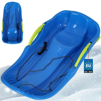 Sánky s brzdou a šnúrkou zjazdové modré 79 cm