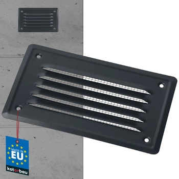 Komínová vetracia mriežka so sieťkou 165x100 na popol