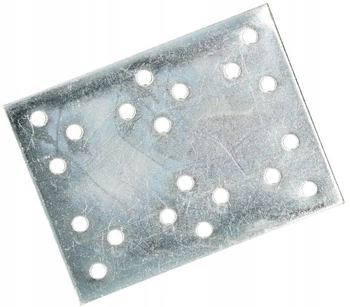 Perforovaný plech pozinkovaný plochý konektor 100x76 mm