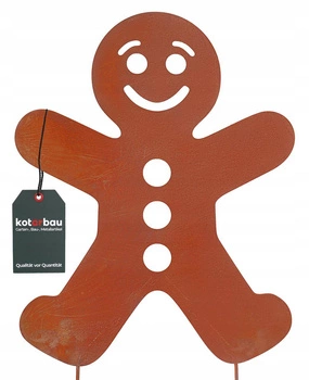 Figúrka muž kovový ornament záhrada hrdza