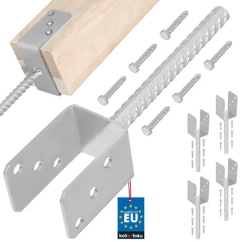 Základňa stĺpa s osadzovacou tyčou 60 mm sada 4 ks.