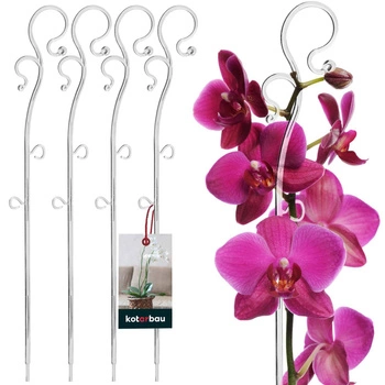 Podpora rastlín plastová transparentná 39 cm sada 4 ks.