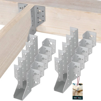 Vešiak na drevené trámy tesárske krokvové 40x110 mm sada 10 ks.