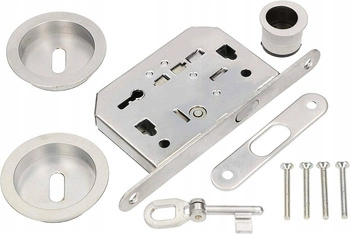 Zámok posuvných dverí so zapusteným kovaním