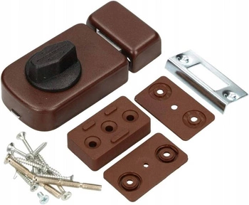 Zámok závory horných dverí 60 mm hnedý