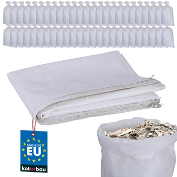 Polypropylénové vrece na štrk piesok uhlie múka 50 kg 60x105 cm sada 50 ks.