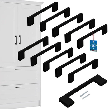 Nábytková úchytka klasická moderná čierna matná 96 mm sada 10 ks.