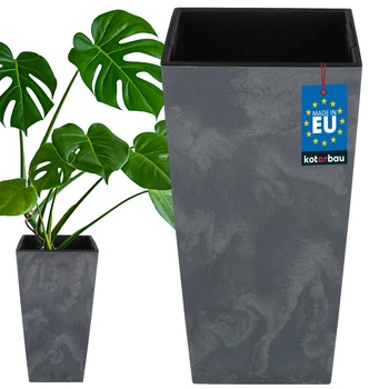 Kvetináč s vložkou 290x290x545 mm betónová konštrukcia