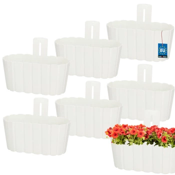 Kvetináč nástenný antracit wisząca 280 MM Sada 6 ks..