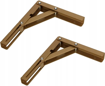 Sklopný roh na polici 200 mm rozkladací 2 ks - Farba zlatá