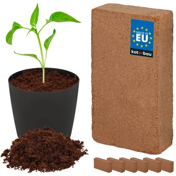 Kokosové brikety na pestovanie rastlín 7 l sada 6 ks.