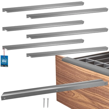 Úchyt nábytkový hliníkový strieborný 416/436 mm sada 6 ks.