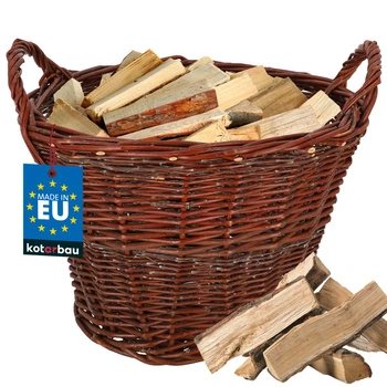 Kôš drevený kvetináč prútené kvety 40 cm plášť