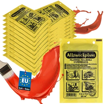 Fólia na nátery ochranná stavebná hrubá silná sivá 4x5 m sada 50 ks.