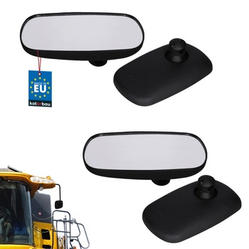 Univerzálne panoramatické zrkadlo s gombíkom čierne 265x160 mm sada 2 ks.