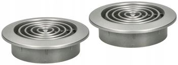 Krytka ventilačnej mriežky guľatá mini fi 45 mm 2 ks - Farba satén strieborná