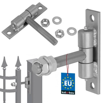 Záves brány s maznicami skrutkovací strieborný fi 20 mm