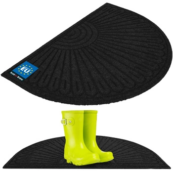 Rohožka na topánky protišmyková polkruhová sivá 60x90 cm