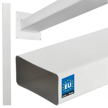 Plochý káblový ventilačný kanál 120x60 biely 150cm