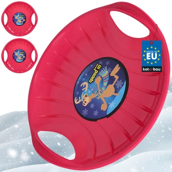 Sánky na sánkovanie po snehu ružové 60 cm sada 2 ks.