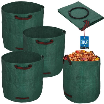Záhradný kôš na lístie trávu okrúhly skladací 270 l sada 3 ks.