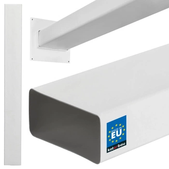 Plochý káblový ventilačný kanál 110x55 biely 100cm