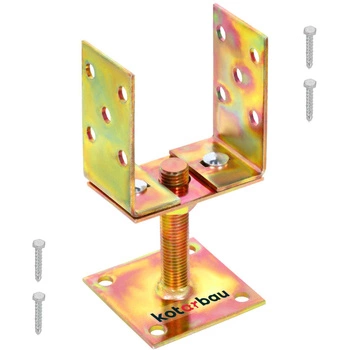 Základňa stĺpa priskrutkovaná do 80-120 mm kotevnej pätky konzoly