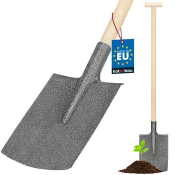 Kovová lopata s drevenou násadou