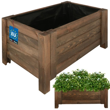 Drevený kvetináč záhradný box na kvety rastliny 60x39 cm - Farba hnedá