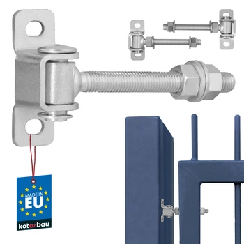 Nastaviteľné ohýbateľné závesy brán m12 115 mm - sada 2 ks.