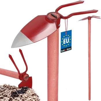 Záhradná motyčka v tvare srdca s pazúrmi oceľová na burinu 120 cm