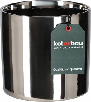 Kvetináč strieborný keramický lesklý fi 160