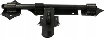 Zámok na dvere brány zámok garážový závor 270 mm - Farba čierna