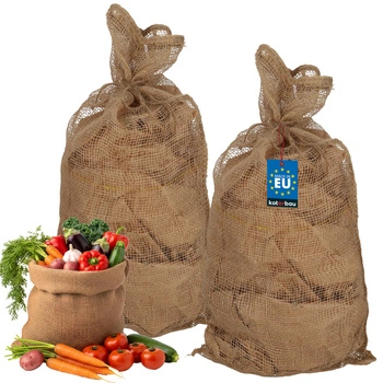 Jutové vrecia na odpad z ovocia a zeleniny - 2 ks.