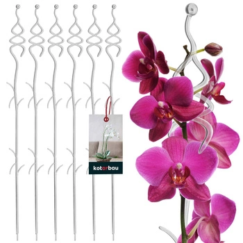 Podpora rastlín plastová transparentná 55 cm sada 6 ks.