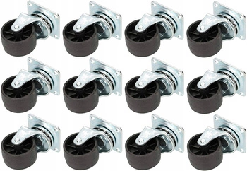 Nábytkové otočné kolieska fi 40 pvc ložisko - 12 ks.