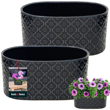 Obloukový keramický dekoratívny kvetináč elegantný kobalt 12x25 cm sada 2 ks.