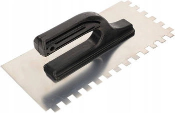 Hladidlo z nehrdzavejúcej ocele 270 mm ozubené 10x10 na lepidlo na obkladačky