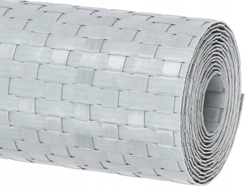 Panelová páska na plot z ratanu 19x255 cm svetlosivá