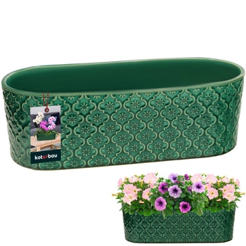 Obloukový keramický dekoratívny kvetináč elegantný tyrkysový 12x37 cm