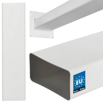 Plochý káblový ventilačný kanál 120x60 biely 50cm