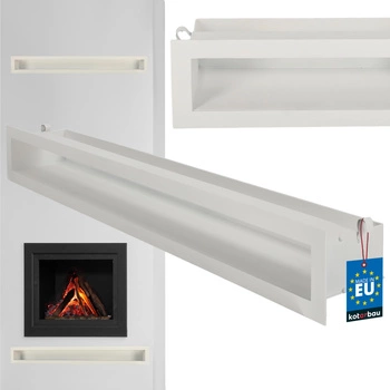 Luft krbová mriežka biela oceľ 80 cm